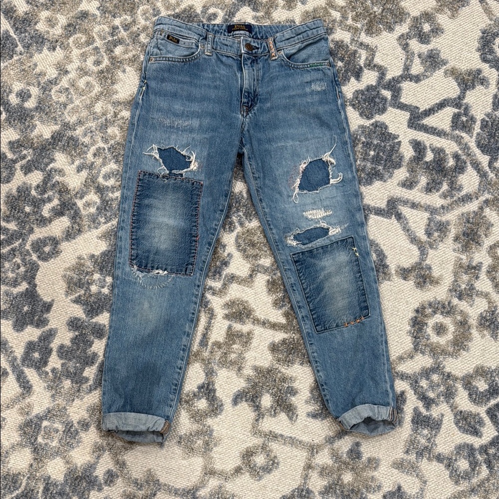 Distressed Blue Denim Jeans for Kids